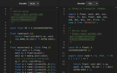 three.js - webgpu - tsl transpiler